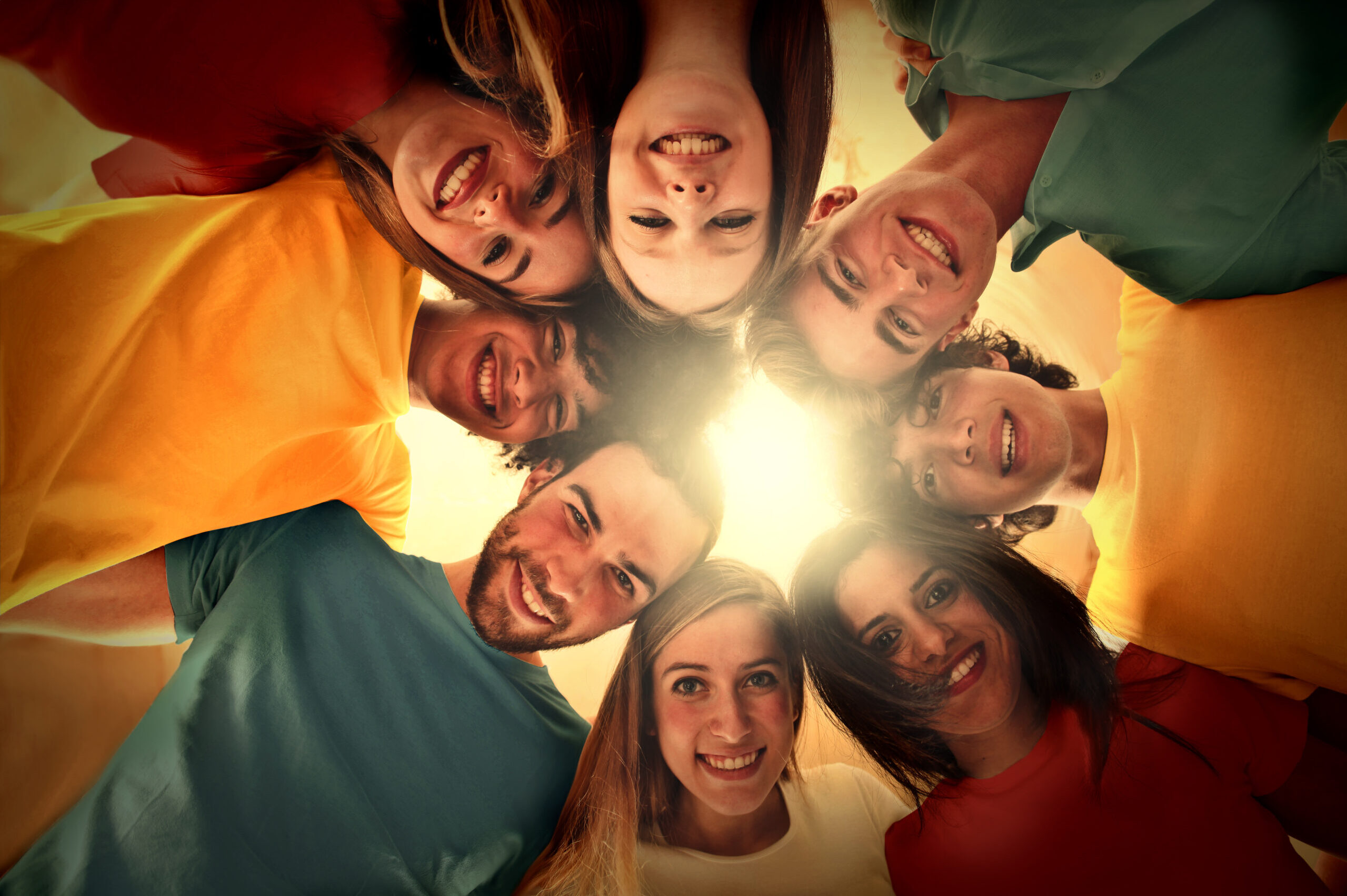 A group of smiling people